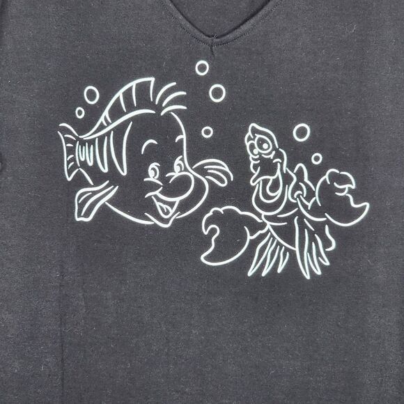 5X 28W Torrid Black Disney The Little Mermaid Flounder Sebastian Bodysuit Foxy - Picture 3 of 7